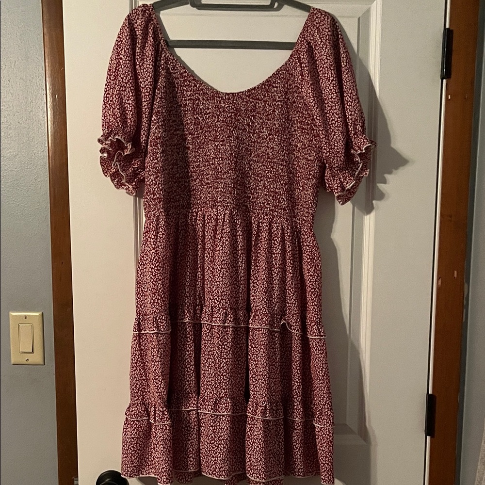 Elegant Red and white Women's Dress